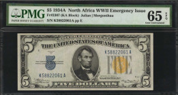 North Africa Emergency Note

Fr. 2307. 1934A $5 North Africa Emergency Note. PMG Gem Uncirculated 65 EPQ.

Estimate: $400.00- $600.00