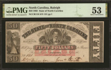 North Carolina

Raleigh, North Carolina. State of North Carolina. 1863. $50. PMG About Uncirculated 53.

PMG comments "Split."

Estimate: $60.00...
