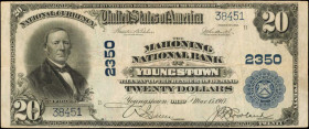 Ohio

Youngstown, Ohio. $20 1902 Plain Back. Fr. 658. The Mahoning NB. Charter #2350. Very Fine.

Estimate: $125.00- $175.00