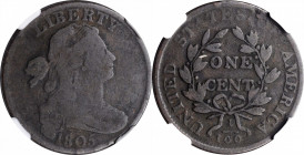 Draped Bust Cent

1805 Draped Bust Cent. Good-6 BN (NGC).

PCGS# 1510. NGC ID: 224K.

Estimate: $100