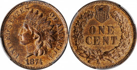 Indian Cent

1874 Indian Cent. MS-65 RB (PCGS).

PCGS# 2119. NGC ID: 227Z.

Estimate: $600