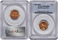 Lincoln Cent

1960-D/D Lincoln Cent. Doubled Die Obverse, Small/Large Date, Repunched Mintmark. MS-64 RD (PCGS).

PCGS# 82869.

Estimate: $100
