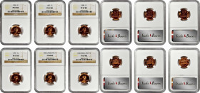 Lincoln Cent

Complete Set of Proof Lincoln Cents, 1956-1960. (NGC).

All examples are individually graded and encapsulated. Included are: 1956 Pr...