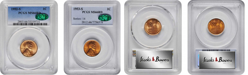 Lincoln Cent

Lot of (2) San Francisco Mint Lincoln Cents. MS-66 RD (PCGS). CA...