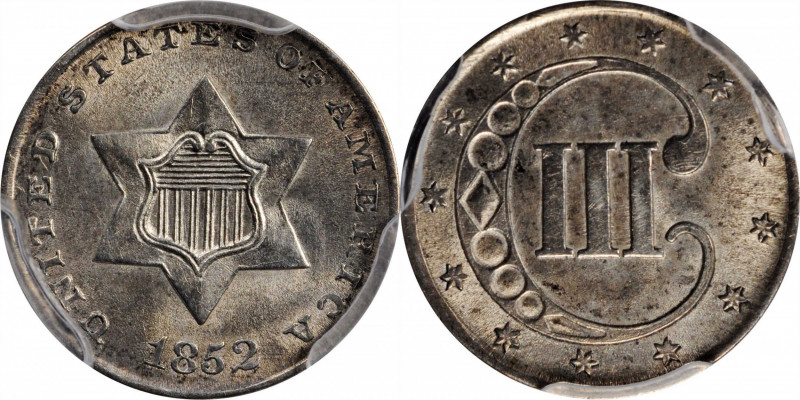 Silver Three-Cent Piece

1852 Silver Three-Cent Piece. MS-64 (PCGS).

PCGS# ...