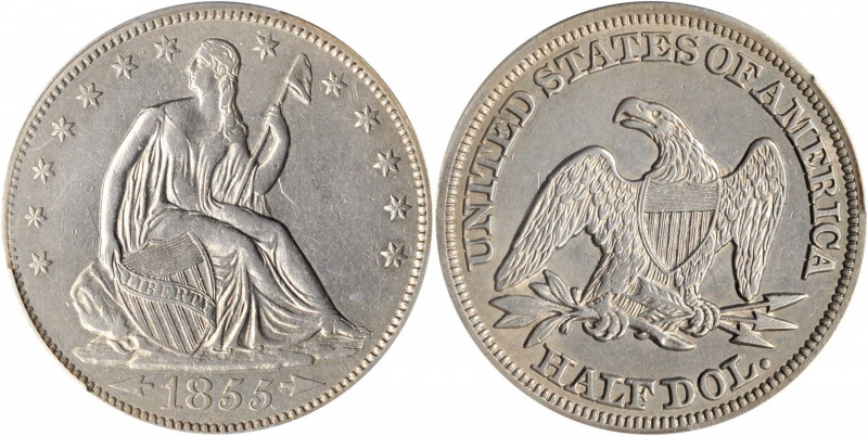 Liberty Seated Half Dollar

1855/54 Liberty Seated Half Dollar. Arrows. WB-102...