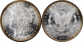 Morgan Silver Dollar

1891-S Redfield Morgan Silver Dollar. MS-64 (NGC).

Housed in a red Paramount International Coin Corp. Redfield Collection h...