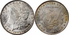 Morgan Silver Dollar

1897 Redfield Morgan Silver Dollar. MS-64+ (NGC).

Housed in a red Paramount International Coin Corp. Redfield Collection ho...