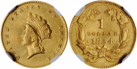 Gold Dollar

1854 Gold Dollar. Type II. AU Details--Improperly Cleaned (NGC).

PCGS# 7531. NGC ID: 25C3.

Estimate: $200