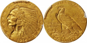 Indian Quarter Eagle

1914 Indian Quarter Eagle. AU-55 (PCGS).

PCGS# 7946. NGC ID: 2898.

Estimate: $360
