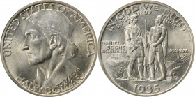 Boone Bicentennial

1935-D Boone Bicentennial. MS-65 (PCGS).

PCGS# 9259. NGC ID: BYFR.

Estimate: $160