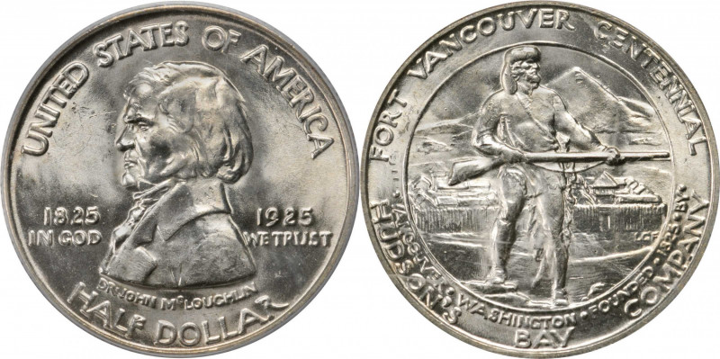 Fort Vancouver Centennial

1925 Fort Vancouver Centennial. MS-64 (PCGS).

PC...