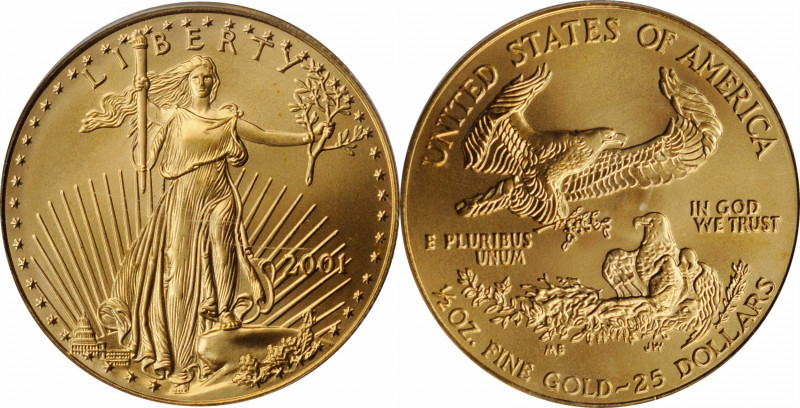 Half-Ounce Gold Eagle

2001 Half-Ounce Gold Eagle. 9-11-01 WTC Ground Zero Rec...