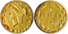 California Small Denomination Gold

1871-G Round 25 Cents. BG-840. Rarity-4-. Liberty Head. Unc Details--Scratch (PCGS).

PCGS# 10701. NGC ID: 2BU...
