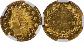 California Small Denomination Gold

1881 Round 25 Cents. BG-887. Rarity-3. Indian Head. MS-62 PL (NGC).

PCGS# 771786. NGC ID: 2BVN.

Estimate: ...