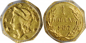 California Small Denomination Gold

1857 Octagonal 25 Cents. Restrike. BG-1301A. Rarity-1. Liberty Head. MS-66+ (PCGS).

PCGS# 516780.

Estimate...