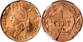 Confederate Cent. Bashlow Restrike

"1861" (1961) Confederate Cent. Bashlow Restrike. Breen-8013. Copper. MS-67 RD (NGC).

Estimate: $75
