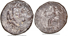 MACEDONIAN KINGDOM. Alexander III the Great (336-323 BC). AR tetradrachm (27mm, 17.24 gm, 8h). NGC Choice VF 5/5 - 2/5, graffito. Late lifetime-early ...