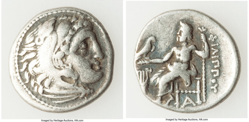 MACEDONIAN KINGDOM. Philip III Arrhidaeus (323-317 BC). AR drachm (18mm, 4.16 gm...