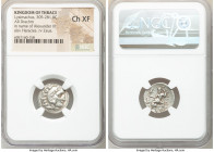 THRACIAN KINGDOM. Lysimachus (305-281 BC). AR drachm (18mm, 12h). NGC Choice XF. Posthumous issue under Lysimachus of Thrace, Colophon, ca. 301-297 BC...