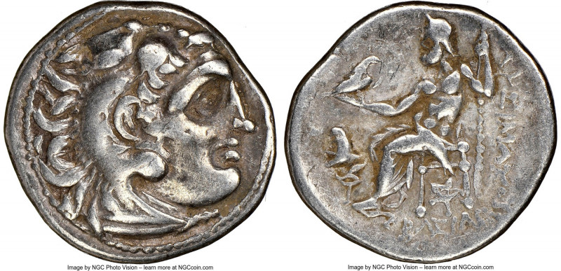 THRACIAN KINGDOM. Lysimachus (305-281 BC). AR drachm (18mm, 12h). NGC VF. Lifeti...