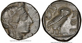 ATTICA. Athens. Ca. 440-404 BC. AR tetradrachm (26mm, 17.00 gm, 8h). NGC MS 5/5 - 2/5. Mid-mass coinage issue. Head of Athena right, wearing crested A...