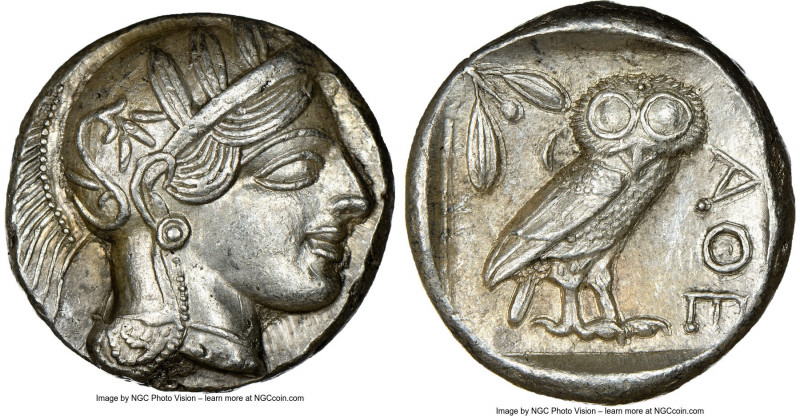 ATTICA. Athens. Ca. 440-404 BC. AR tetradrachm (24mm, 17.20 gm, 4h). NGC Choice ...