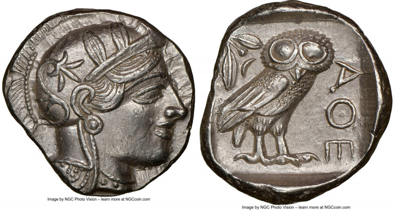 ATTICA. Athens. Ca. 440-404 BC. AR tetradrachm (25mm, 17.14 gm, 7h). NGC Choice ...
