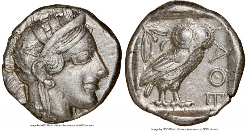 ATTICA. Athens. Ca. 440-404 BC. AR tetradrachm (25mm, 17.16 gm, 10h). NGC Choice...
