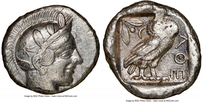 ATTICA. Athens. Ca. 440-404 BC. AR tetradrachm (26mm, 17.03 gm, 5h). NGC Choice ...