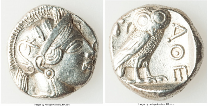 ATTICA. Athens. Ca. 440-404 BC. AR tetradrachm (26mm, 17.05 gm, 7h). AU, brushed...