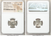 IONIA. Miletus. Ca. early 3rd century BC. AR drachm (17mm, 12h). NGC Choice VF. Posthumous Alexander types issue, ca. 300-295 BC. Head of Heracles rig...