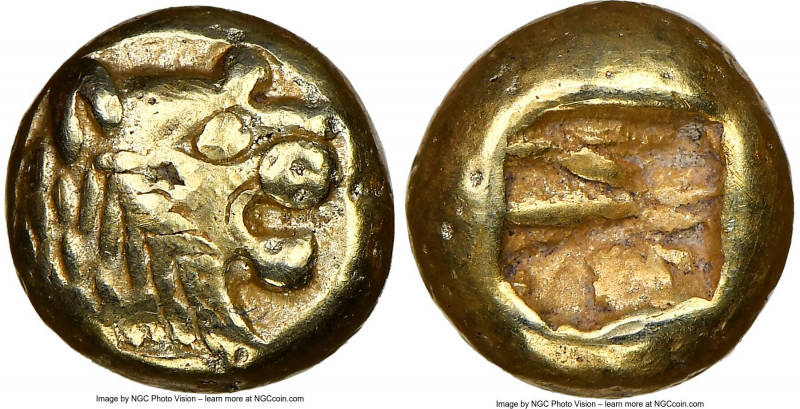 LYDIAN KINGDOM. Alyattes or Walwet (ca. 610-546 BC). EL 1/12 stater or hemihecte...