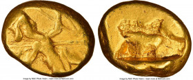 ACHAEMENID PERSIA. Darius I-Xerxes II (ca. 5th century BC). AV daric (15mm, 8.37 gm). NGC VF 4/5 - 4/5. Lydo-Milesian standard. Sardes mint, ca. 485-4...