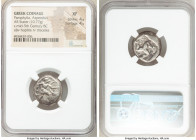 PAMPHYLIA. Aspendus. Ca. mid-5th century BC. AR stater (20mm, 10.77 gm, 8h). NGC XF 4/5 - 4/5. Helmeted nude hoplite advancing right, shield in left h...