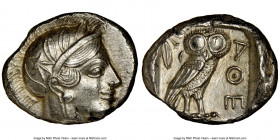 NEAR EAST or EGYPT. Ca. 5th-4th centuries BC. AR tetradrachm (27mm, 17.53 gm, 6h). NGC Choice AU 4/5 - 3/5, light scratches. Head of Athena right, wea...
