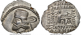 PARTHIAN KINGDOM. Vardanes I (ca. AD 40-45). AR drachm (21mm, 1h). NGC Choice XF. Ecbatana. Bust of Vardanes I left with short pointed beard, wearing ...