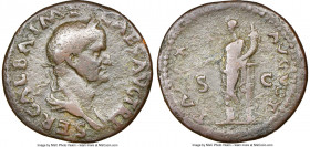 Galba (AD 68-69). AE Dupondius (29mm, 8.89 gm, 6h). NGC Fine 5/5 - 2/5, edge marks. Rome, October AD 68. SER GALBA IMP CAES AVG TR P, laureate, draped...