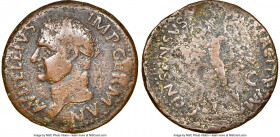 Vitellius (AD 69). AE as (27mm, 9.34 gm, 6h). NGC Fine 4/5 - 2/5, edge marks. Tarraco, January-June AD 69. A VITELLIVS IMP GERMAN, laureate head to le...