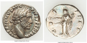 Antoninus Pius (AD 138-161). AR denarius (18mm, 3.21 gm, 12h). XF. Rome, AD 155-156. ANTONINVS AVG-PIVS P P TR P XIX, laureate head of Antoninus Pius ...