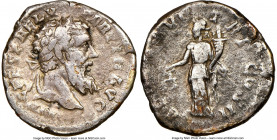 Pertinax (1 January-28 March AD 193). AR denarius (18mm, 3.34 gm, 5h). NGC VF 4/5 - 3/5. Rome. IMP CAES P HELV-PERTIN AVG, laureate head of Pertinax r...