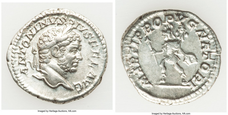 Caracalla (AD 198-217). AR denarius (19mm, 3.33 gm, 5h). VF. Rome, AD 213. ANTON...