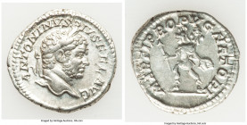 Caracalla (AD 198-217). AR denarius (19mm, 3.33 gm, 5h). VF. Rome, AD 213. ANTONINVS PIVS FEL AVG, laureate head of Caracalla right / MARTI PROPVGNATO...