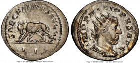 Philip I (AD 244-249). AR antoninianus (24mm, 3.72 gm, 6h). NGC MS 4/5 - 3/5. Rome, 2nd officina, Millennial Issue, AD 248. IMP PHILIPPVS AVG, radiate...