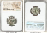 Aurelian (AD 270-275). BI antoninianus (23mm, 4.55 gm, 7h). NGC MS 5/5 - 5/5, Silvering. Serdica, 3rd officina, AD 274. IMP C AVRELIANVS AVG, radiate,...