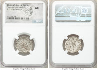 Postumus, Romano-Gallic Empire (AD 260-269). AR antoninianus (23mm, 1h). NGC AU. Lugdunum. IMP C POSTVMVS P F AVG, radiate, draped and cuirassed bust ...