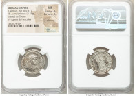 Galerius, as Caesar (AD 305-311). BI antoninianus (23mm, 4.26 gm, 11h). NGC MS, 4/5 - 4/5, Silvering. Antioch, 3rd officina, AD 295. GAL VAL MAXIMIANV...