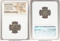 Crispus (AD 316-326). AE3 or BI nummus (18mm, 3.30 gm, 6h). NGC Choice AU 5/5 - 5/5, Silvering. Siscia, 1st officina, AD 321-324. IVL CRIS-PVS NOB C, ...