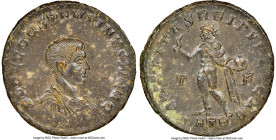 Constantine II (AD 337-340). BI follis or reduced nummus (19mm, 12h). NGC Choice AU. Trier, 1st officina, AD 317. FL CL CONSTANTINVS IVN N C, bare hea...