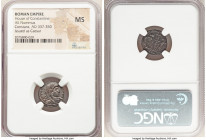 Constans, as Caesar (AD 337-350). AE3 or BI nummus (15mm, 7h). NGC MS. Arles, 2nd officina, AD 334. FL IVL CONSTANS NOB C, laureate, draped, and cuira...